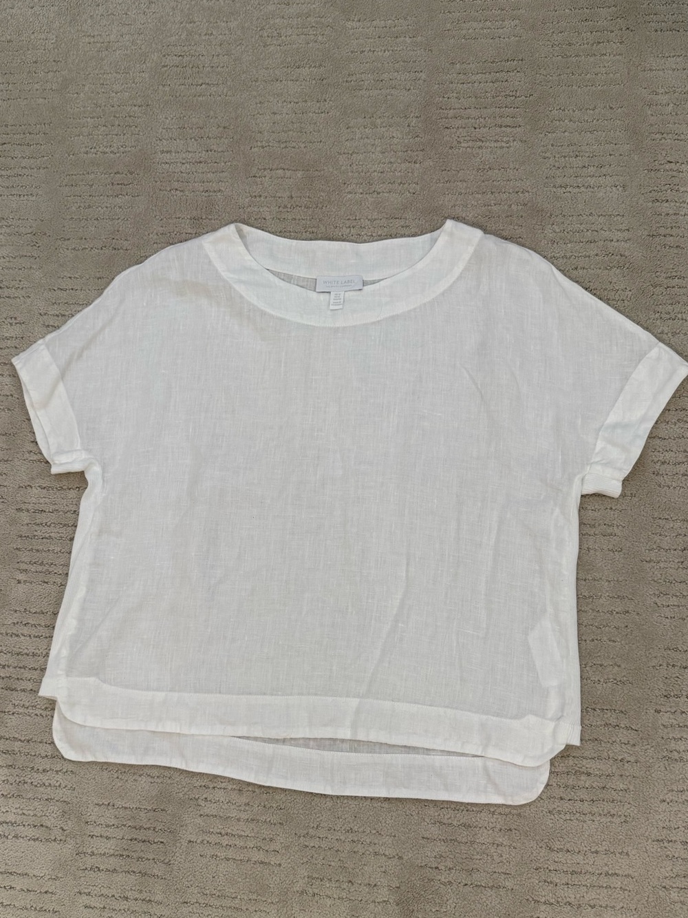 The White Company White Label Linen Short Sleeve Top